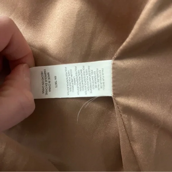 LUCKY BRAND Miss Teddy Coat in Tan Size S COZY CUTE WINTER - Picture 7 of 8